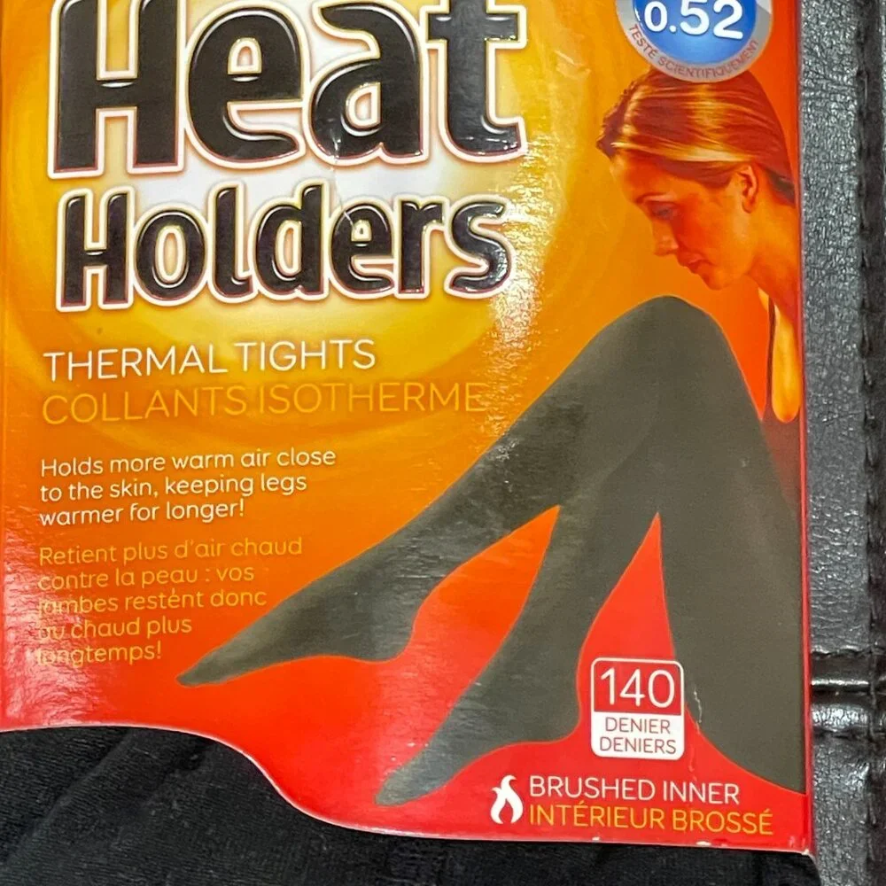 New Heat Holders Thermal Tights Small Thermal Brushed Inner Black NWT